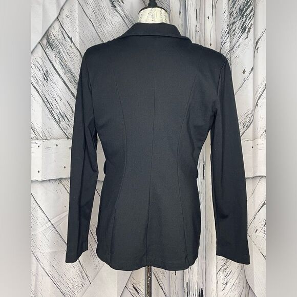 Veronica M Ponti Blazer Black Gold Buttons M - Picture 5 of 9